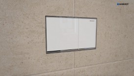 Панель смыва для унитаза Geberit Sigma 60 двойной смыв стекло белое 115.640.SI.1