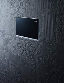 Панель змиву для унітазу Geberit Sigma 60 подвійний змив скло чорне 115.640.SJ.1