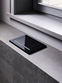 Панель змиву для унітазу Geberit Sigma 60 подвійний змив скло чорне 115.640.SJ.1