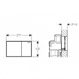 Панель смыва для унитаза Geberit Sigma 60 двойной смыв стекло каштановое 115.640.SQ.1
