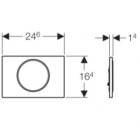 Панель змиву для унітазу Geberit Sigma10 білий матовий / хром глянсовий 115.758.JT.5