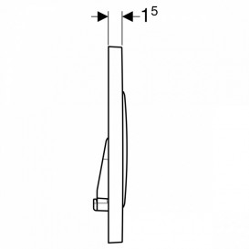 Панель смыва для унитаза Geberit Sigma20 двойной смыв хром матовый/хром глянцевый 115.882.JQ.1