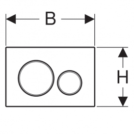 Панель смыва для унитаза Geberit Sigma20 двойной смыв пластик белый 115.882.01.1
