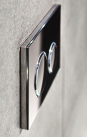 Панель змиву для унітазу Geberit Sigma21 подвійний змив скло чорне 115.884.SJ.1