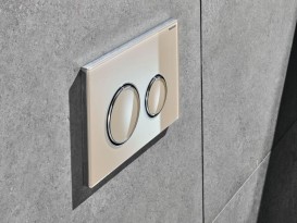 Панель змиву для унітазу Geberit Sigma21 подвійний змив скло пісочне 115.884.TG.1