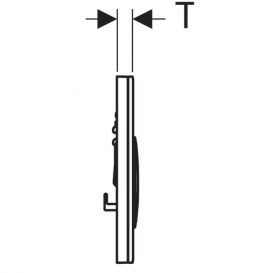 Панель смыва для унитаза Geberit Sigma21 двойной смыв хром/бетон 115.884.JV.1