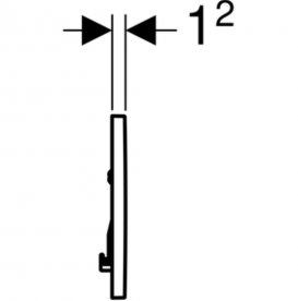 Панель смыва для унитаза Geberit Sigma30 одинарный смыв чёрный матовый/хром глянцевый 115.893.14.1