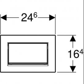 Панель смыва для унитаза Geberit Sigma30 одинарный смыв чёрный матовый/хром глянцевый 115.893.14.1