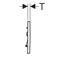 Панель змиву для унітазу Geberit Sigma30 подвійний змив пластик білий 115.883.01.1
