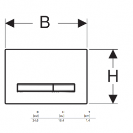 Панель змиву для унітазу Geberit Sigma50 подвійний змив хромований чорний/панель чорний горіх 115.671.JX.2