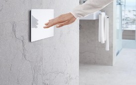 Панель смыва для унитаза Geberit Sigma70 двойной смыв стекло белое 115.620.SI.1