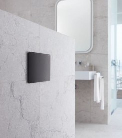 Панель змиву для унітазу Geberit Sigma70 подвійний змив скло чорне 115.620.SJ.1