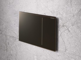 Панель смыва для унитаза Geberit Sigma70 двойной смыв стекло каштановое 115.620.SQ.1