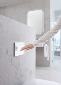 Панель смыва для унитаза Geberit Sigma70 двойной смыв стекло белое 115.625.SI.1