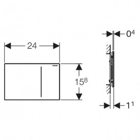 Панель смыва для унитаза Geberit Sigma70 двойной смыв для индивидуальной вставки 115.620.00.1