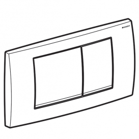 Панель смыва для унитаза Geberit Twinline30 двойной смыв белый/декоративные полоски глянцевый хром 115.899.KJ.1