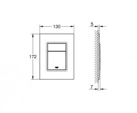 Панель смыва для унитаза Grohe Skate Cosmopolitan для скрытого бачка хром матовый 37535P00