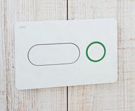 Панель змиву Jika Modul PL8 подвійний змив біла основа зелене кільце H8936460000001