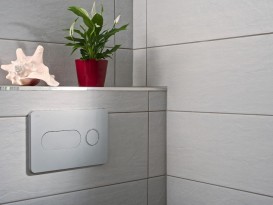 Панель змиву Jika Modul PL8 подвійний змив біла основа зелене кільце H8936460000001