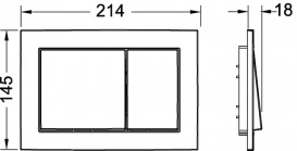 Панель смыва для унитаза TECE TECEbase с двумя клавишами пластик хром глянцевый 9240701