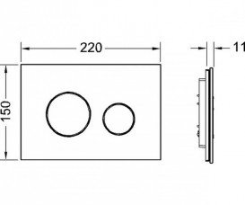 Панель смыва для унитаза TECE TECEloop с двумя клавишами стеклянная зеленая клавиши хром глянцевый 9240653