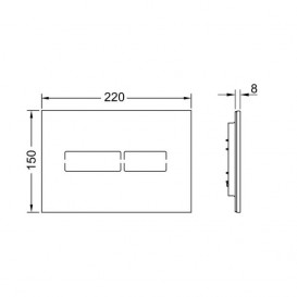 Панель змиву для унітазу Tece TECElux Mini сенсорна скло чорне 9240961