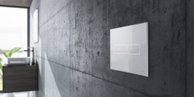 Панель смыва для унитаза Tece TECElux Mini сенсорная стекло белое 9240960