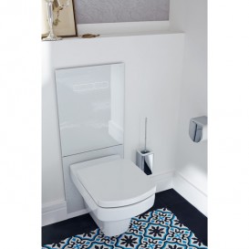 Верхняя панель смыва для унитаза TECE TECElux стеклянная белая клавиши белые 9650000