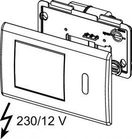 Панель смыва для унитаза TECE TECEplanus 230/12 В с инфракрасным датчиком нержавеющая сталь сатин 9240352