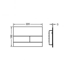 Панель смыва для унитаза TECE TECEsquare II антибактериальная белый 9240832