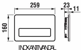 Панель смыва Jika Modul PL3 старт-стоп антивандальная нержавеющая сталь H8936650000001