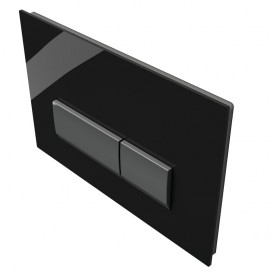 Панель змиву Koller Pool Integro Black Glass пластик / скло хром глянсовий / чорний INTEGRO BLACK GLASS
