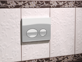 Панель смыва Koller Pool Round Chrome пластик хром матовый ROUND MAT CHROME