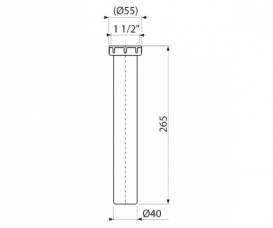 Патрубок для раковины AlcaPlast с накидной гайкой 6/4 A44MN