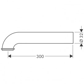 Патрубок Hansgrohe Axor 300 мм латунь хром 51316000