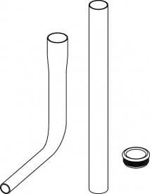 Промывочная труба TECE для подключения туалета для приседаний белый 9820324