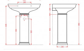Пьедестал для раковины ArtCeram Civitas керамика шампань CIC001 02;00