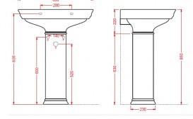 Пьедестал для раковины ArtCeram Civitas санфарфор серый CIC001 34;00