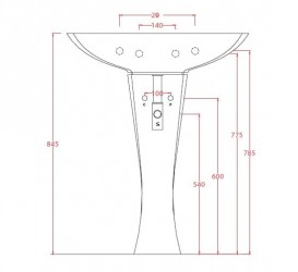 Пьедестал для раковины ArtCeram Jazz белый глянцевый JZC003 01;00