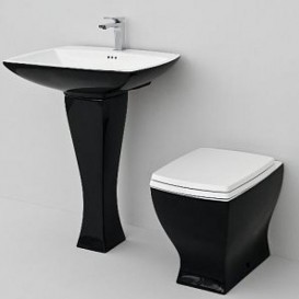 Пьедестал для раковины ArtCeram Jazz чёрный глянцевый JZC003 03;00