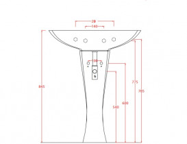 Пьедестал для раковины ArtCeram Jazz керамика черный матовый JZC003 17;00