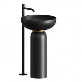 Пьедестал для раковины Artceram Jolie керамика черный матовый JOC001 17;00