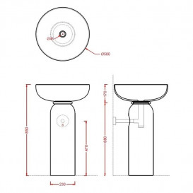 Пьедестал для раковины Artceram Jolie керамика terrazzo scuro JOC001 88;00