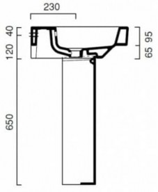 Пьедестал для раковины Catalano Sfera керамика белый 4COPO00
