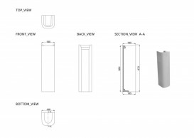 Пьедестал для раковины Devit Comfort New санфаянс белый 0110123