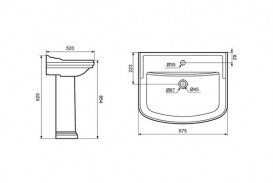 П'єдестал для раковини Devit Sheffield санфаянс білий 0010133