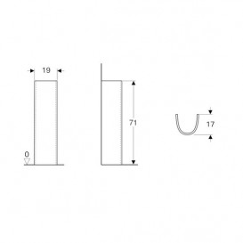 Пьедестал для раковины Geberit Selnova фарфор белый 500.341.01.1
