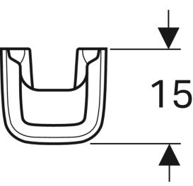 Пьедестал для раковины Geberit Selnova Square сантехнический фарфор белый 500.342.01.7