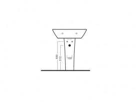 П'єдестал для раковини Hatria Nido білий YH3001