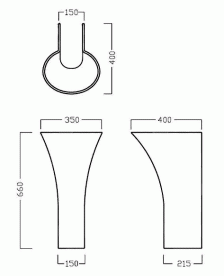 П'єдестал для раковини Hatria Sculture білий YR3901